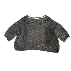 Victoria's Secret Gray Wool‎ Blend Short Sleeve Knit Pullover Sweater - Medium